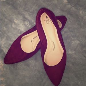 Time and Tru burgundy d’Orsay ballet flat